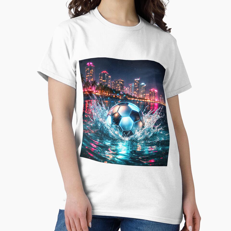 Soccer Ball Splash in Miami Night City by BrickByDream