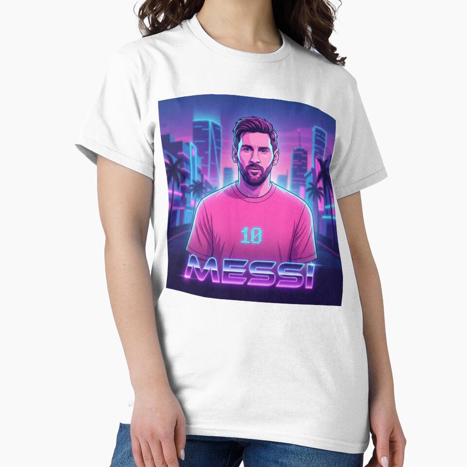 Inter Miami​ Football Legend Messi Cyberpunk Retro Futurist Design (Version 2) by Jesús Iachini