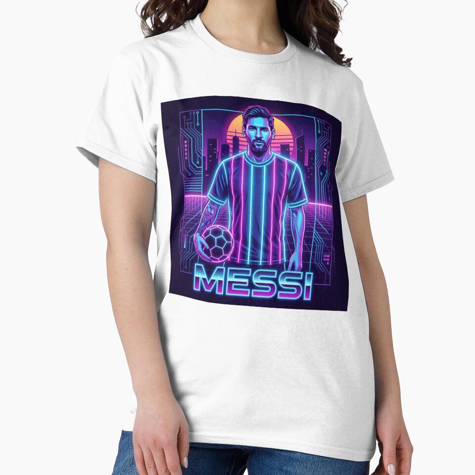 ​Argentina Football Legend Messi Cyberpunk Retro Futurist Design (Version 3) by Jesús Iachini