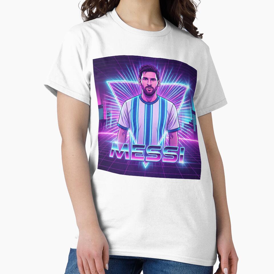 ​Argentina Football Legend Messi Cyberpunk Retro Futurist Design (Version 5) by Jesús Iachini