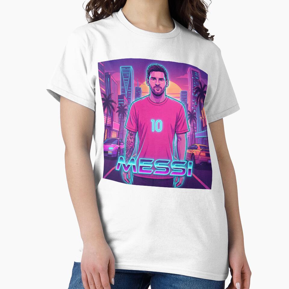 Inter Miami​ Football Legend Messi Cyberpunk Retro Futurist Design (Version 3) by Jesús Iachini