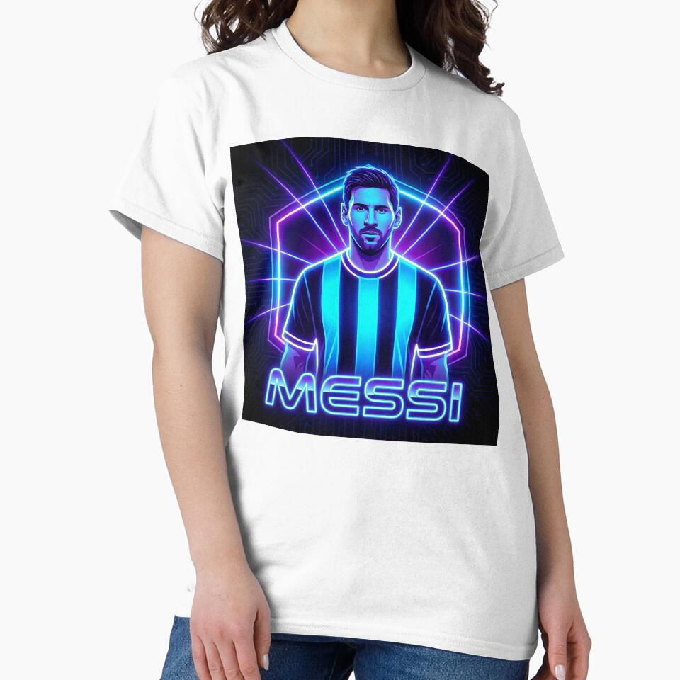​Argentina Football Legend Messi Cyberpunk Retro Futurist Design (Version 2) by Jesús Iachini