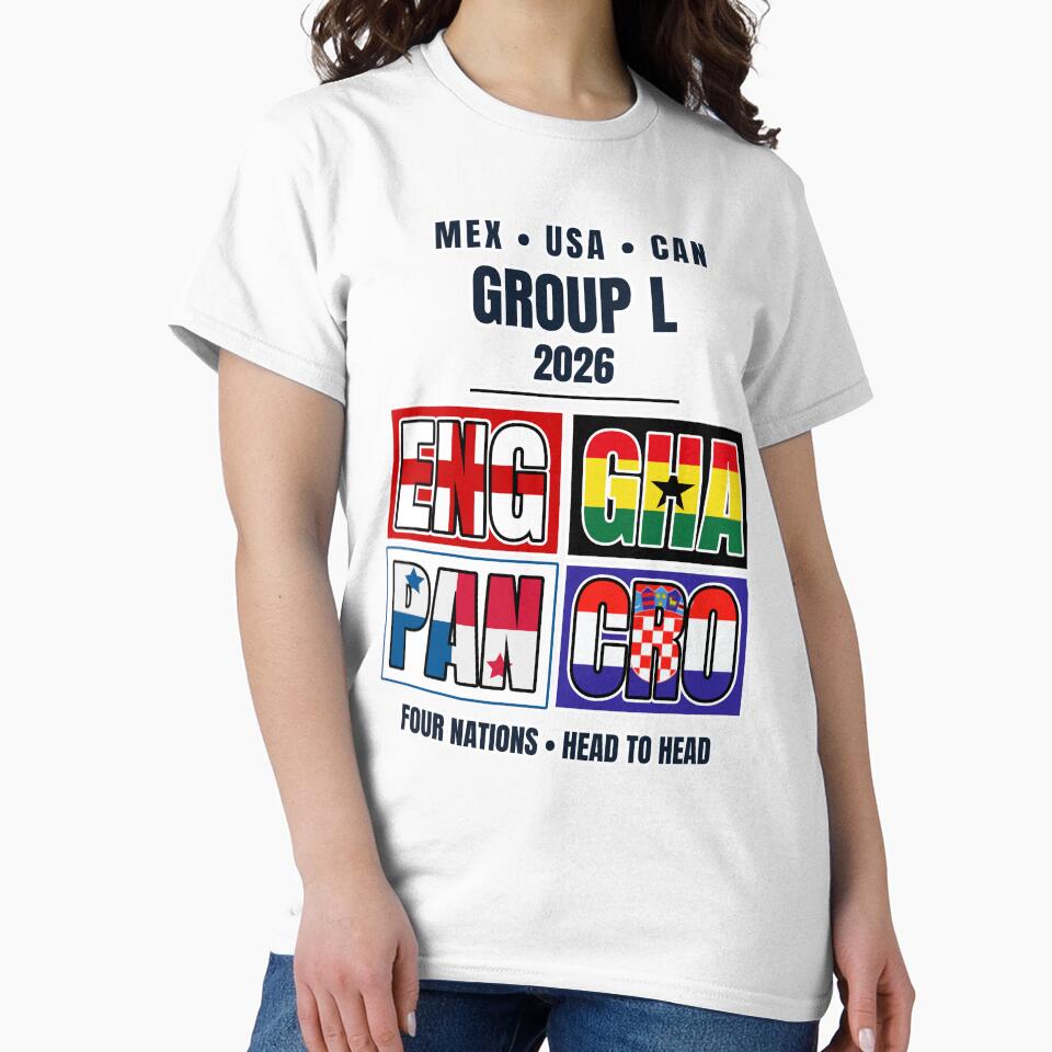 Group L 2026 Soccer Football Shirt England Ghana Panama Croatia World Tournament by The Hairy Melon