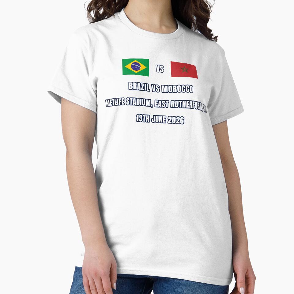 Brazil vs Morocco 13 June 2026 – Football Match Design East Rutherford by The Hairy Melon