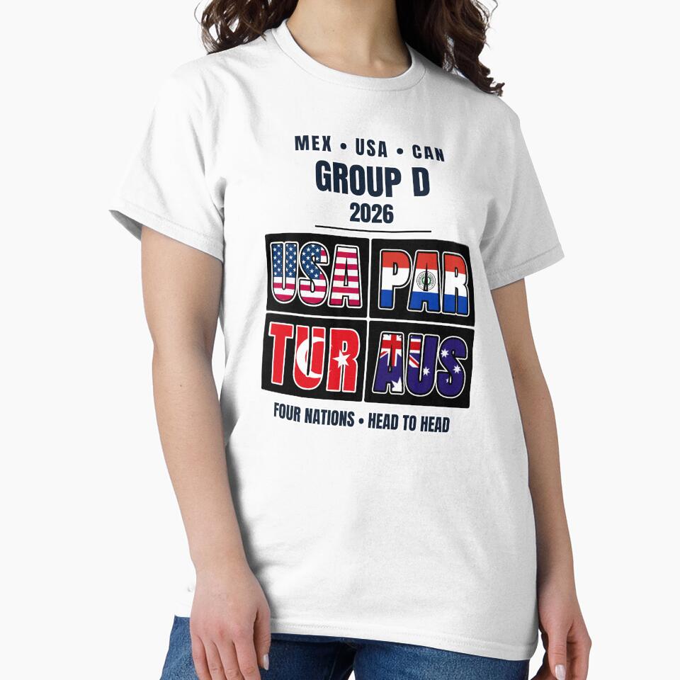 Group D 2026 Soccer Football Shirt USA, PARAGUAY, AUSTRALIA, TURKEY International Tournament by The Hairy Melon