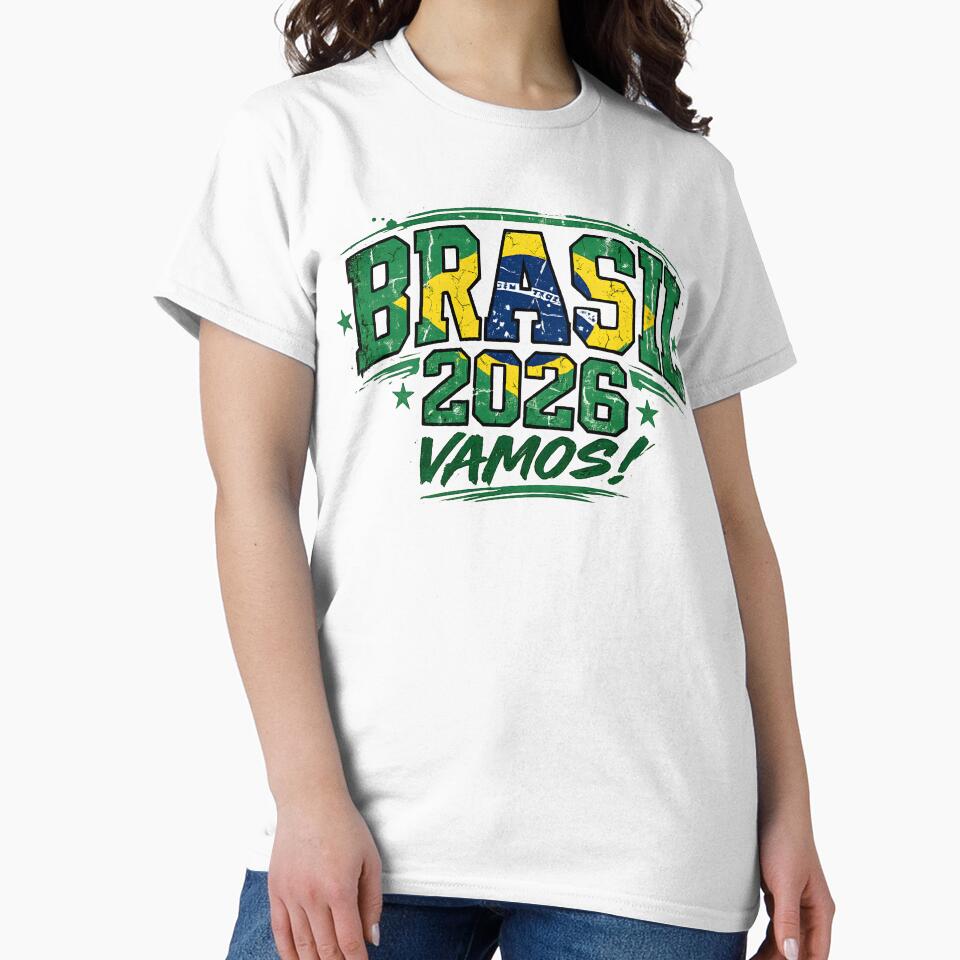 Brasil 2026 Vamos Soccer Shirt Brazil Football Fan Futebol Pride Patriotic Design by Martin's_Design