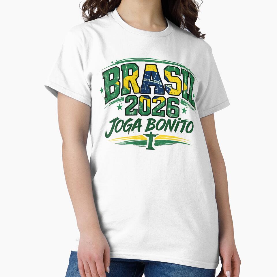 Brasil 2026 Joga Bonito Soccer Shirt Brazil Football Fan Futebol Brasileiro Design by Martin's_Design