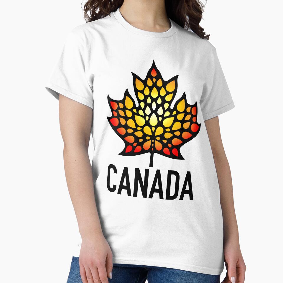 CANADA GLOWING PRIDE MAPLE LEAF NO BACKGROUND by Great Canadian Collective