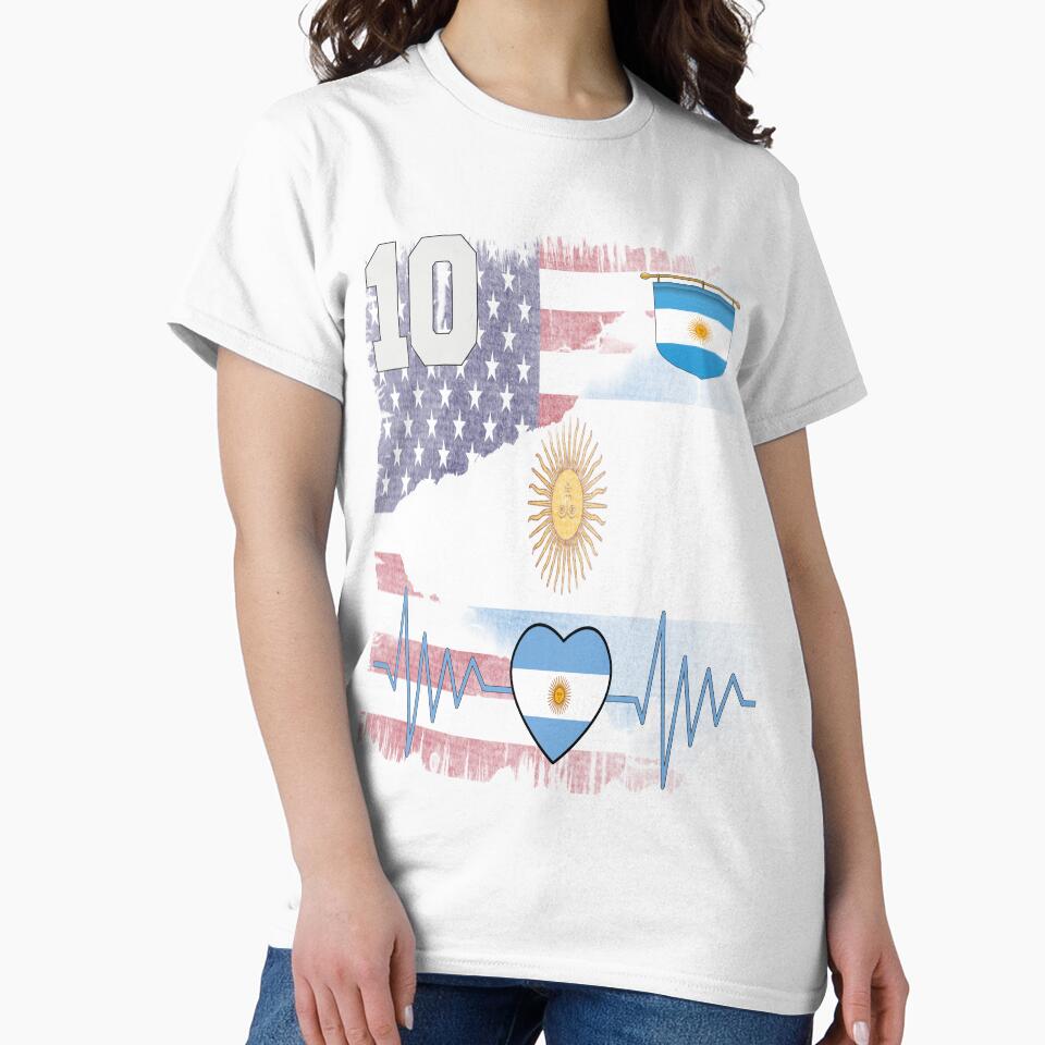 Argentina Jersey Heartbeat Argentina Soccer 10 Football Fan from USA by Mannoucha ⭐⭐⭐⭐⭐ ( 1,978 reviews )
