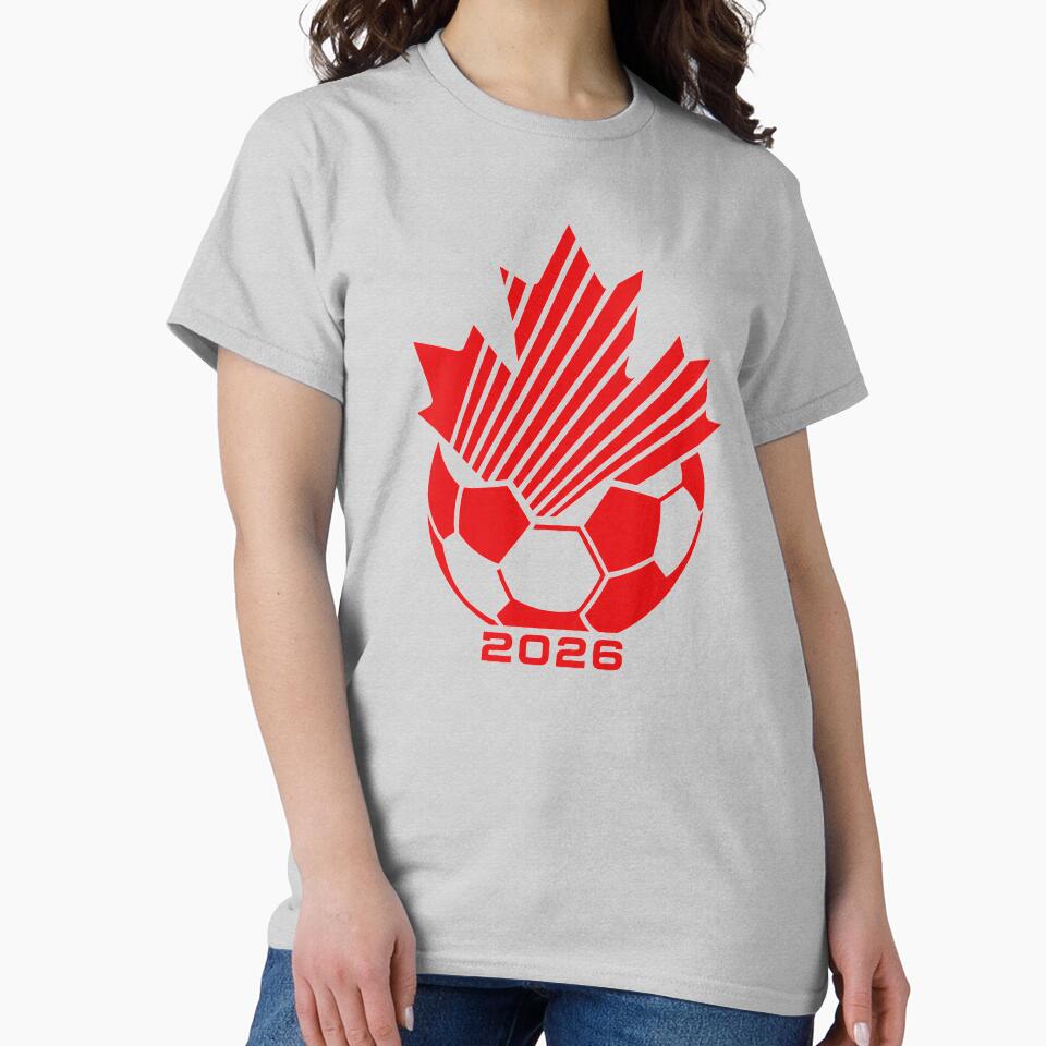 Red Maple Leaf Soccer 2026 Emblem by Flower Magic