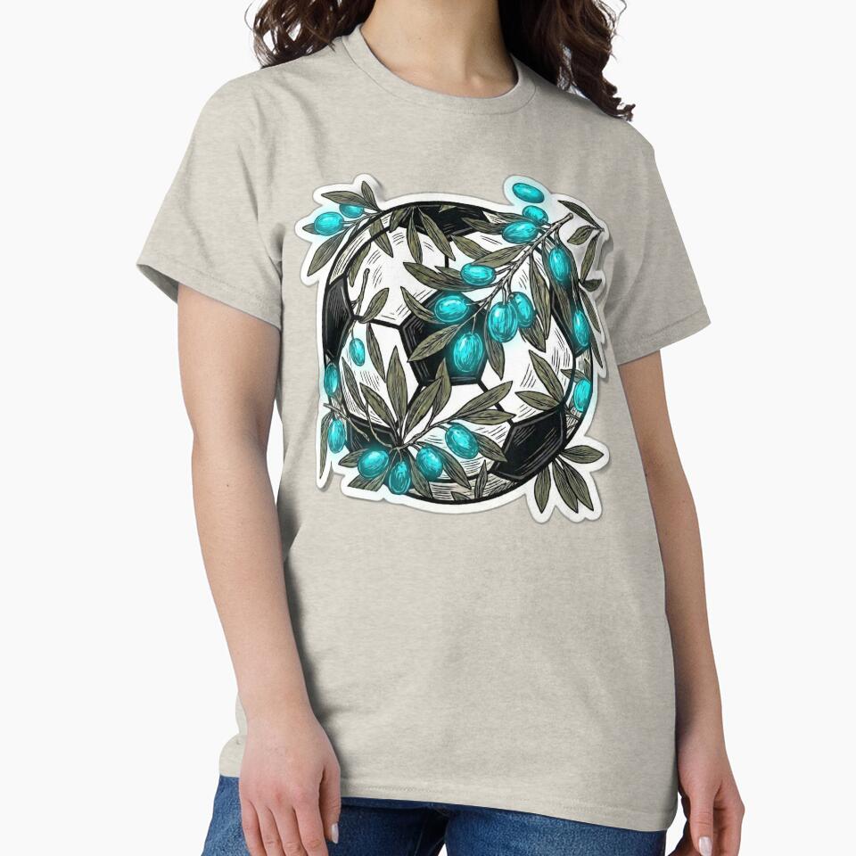 Retro 90s Football Olive Tree Branch Blue Soccer 2026 Aesthetic by Fatomfatom