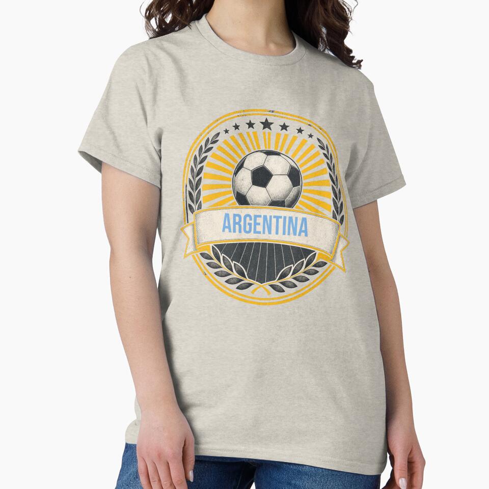 Argentina Vintage Soccer Crest — Retro Argentine Football Badge Fan Emblem by icemanphotos