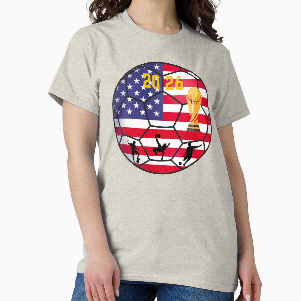 USA Soccer 2026: World Cup Host Stars and Stripes Ball Art by Mandarynkashop