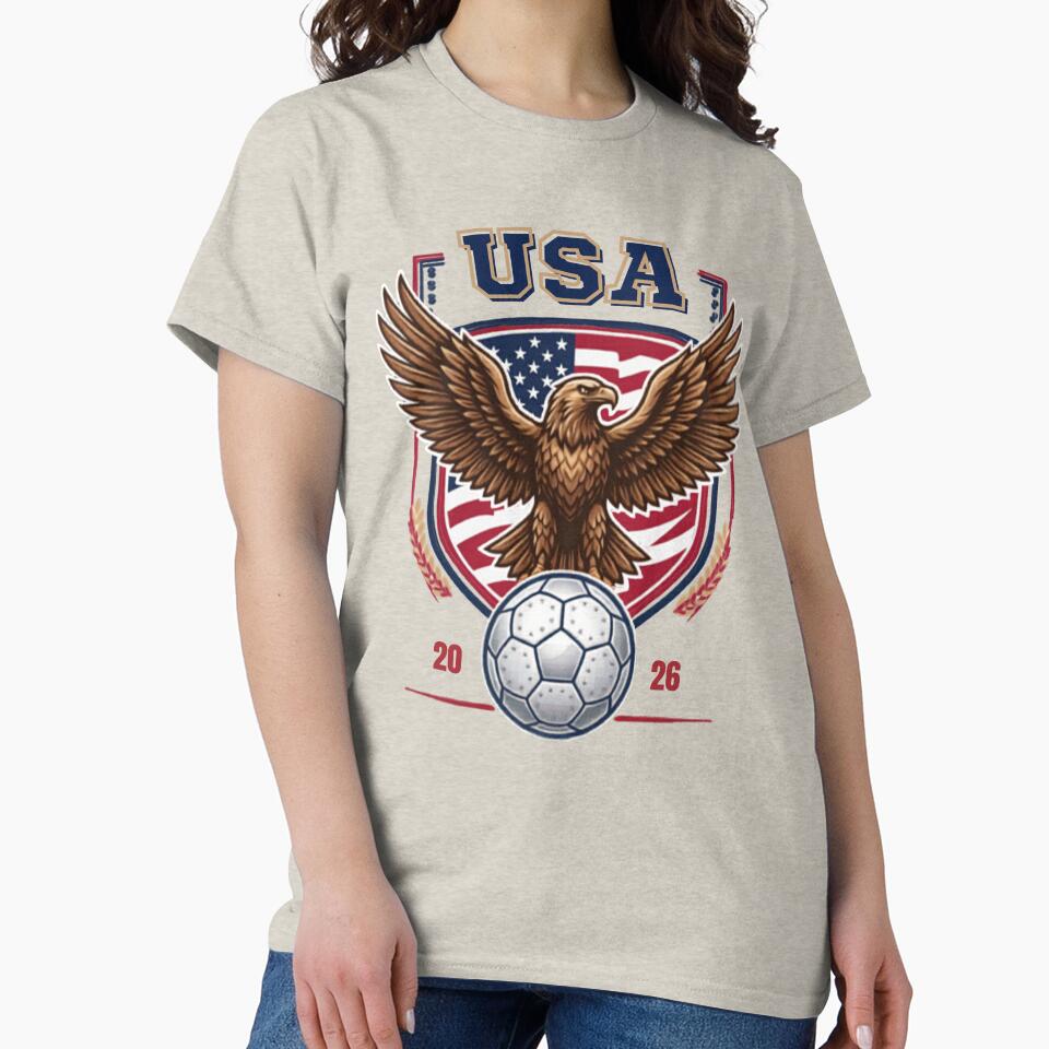USA Eagle Soccer Crest 2026 by laughingshirts