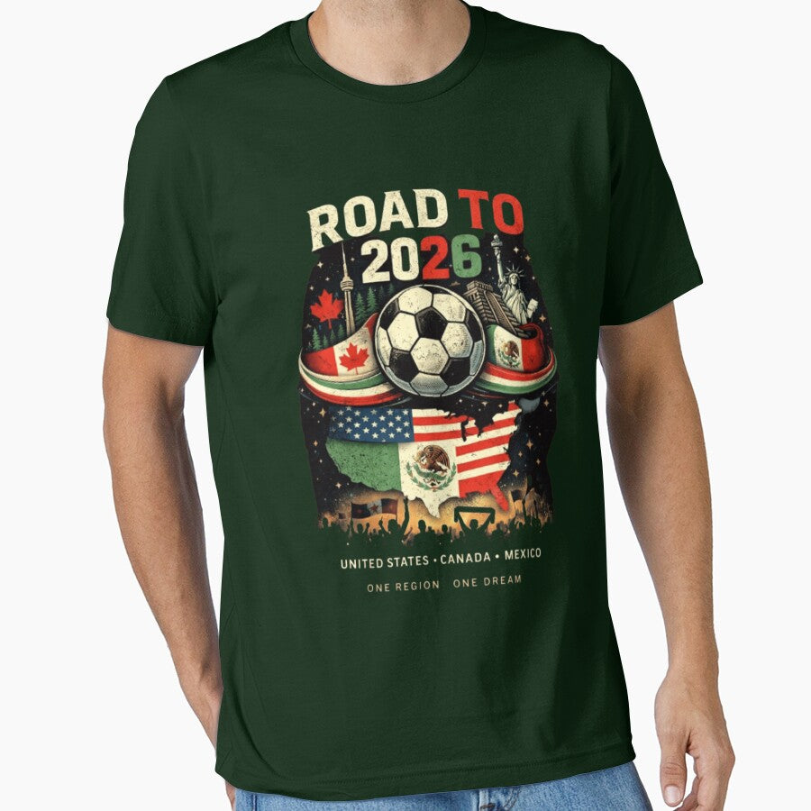 Road to 2026 Soccer T-Shirt – North America Football Fan Design – USA Canada Mexico Vintage Sports Graphic by Scouts4ever