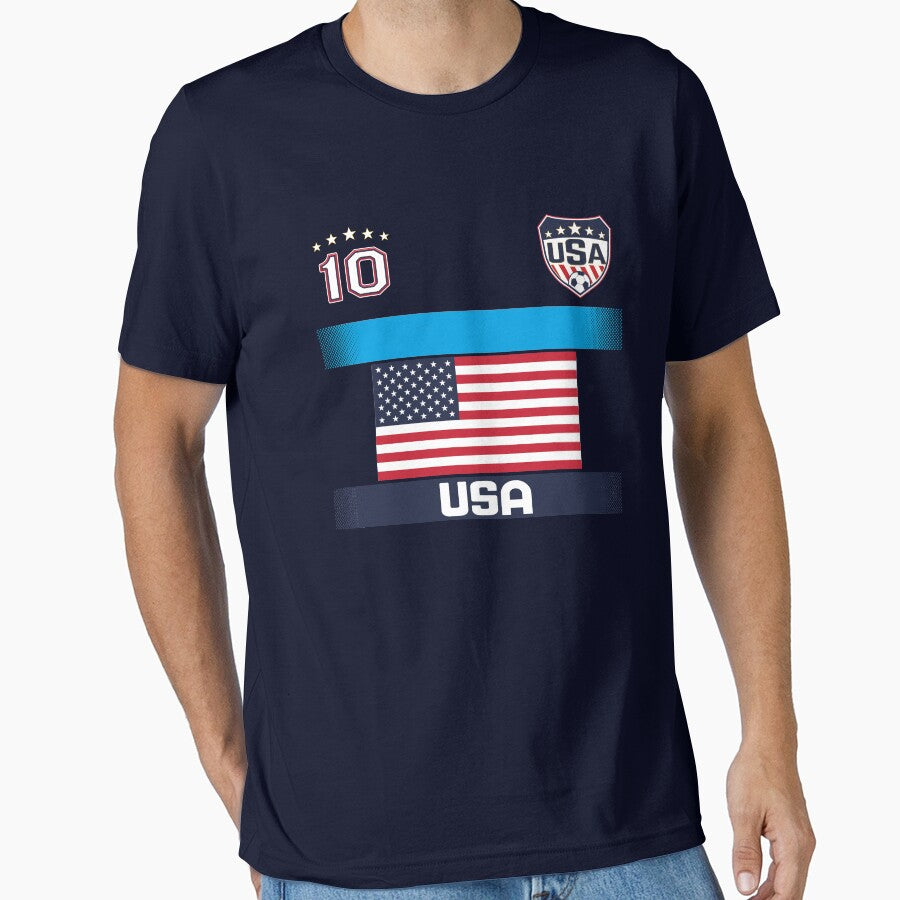 USA Football Soccer Design with National Flag by fermo