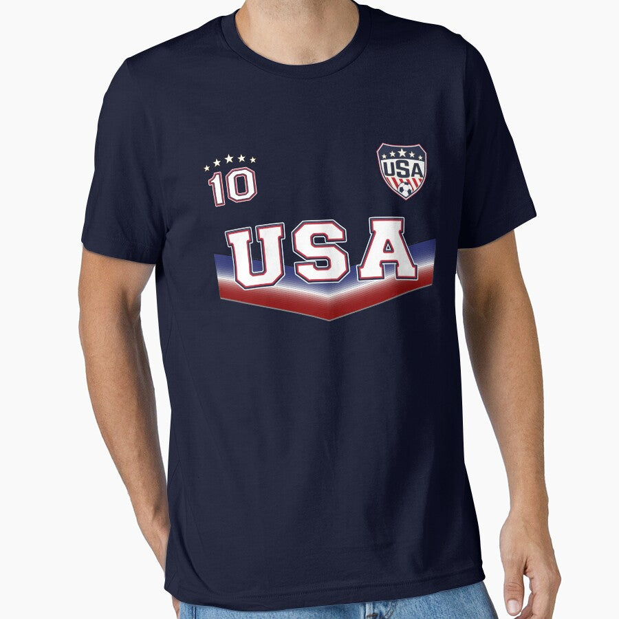 USA Soccer T shirt with Number 10 by fermo