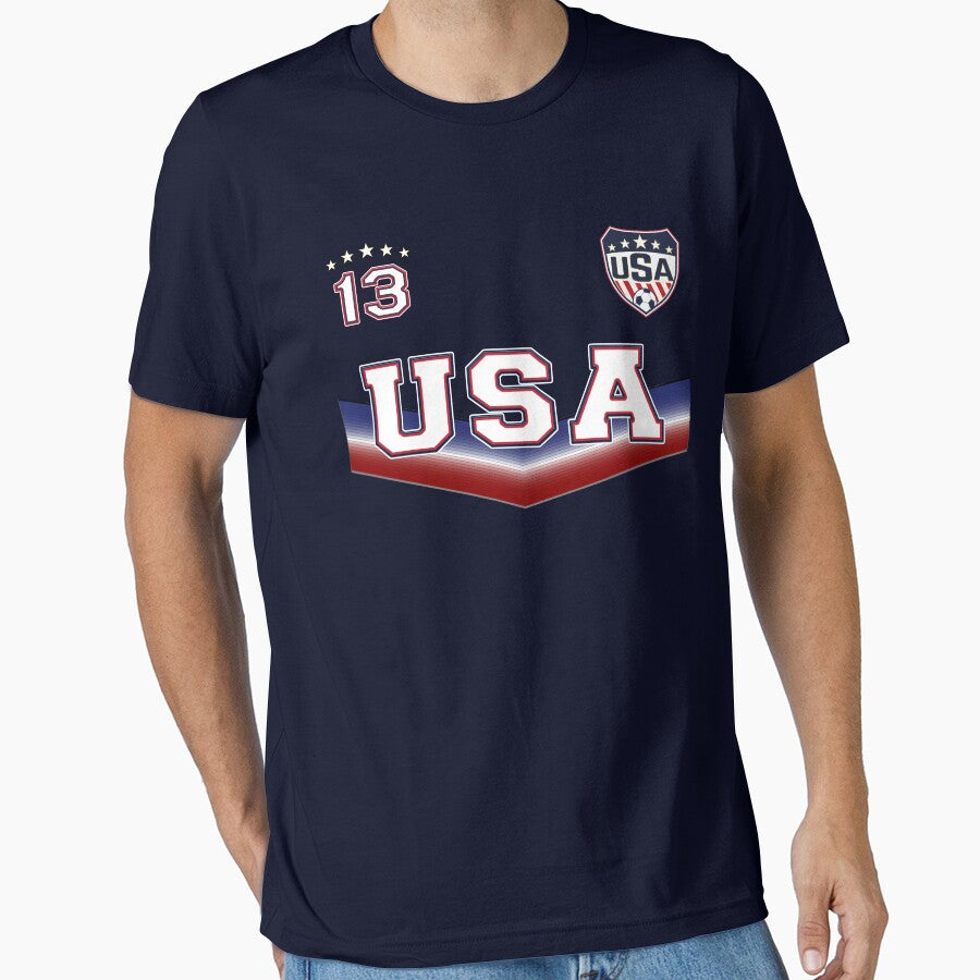 USA Soccer T shirt with Number 13 by fermo