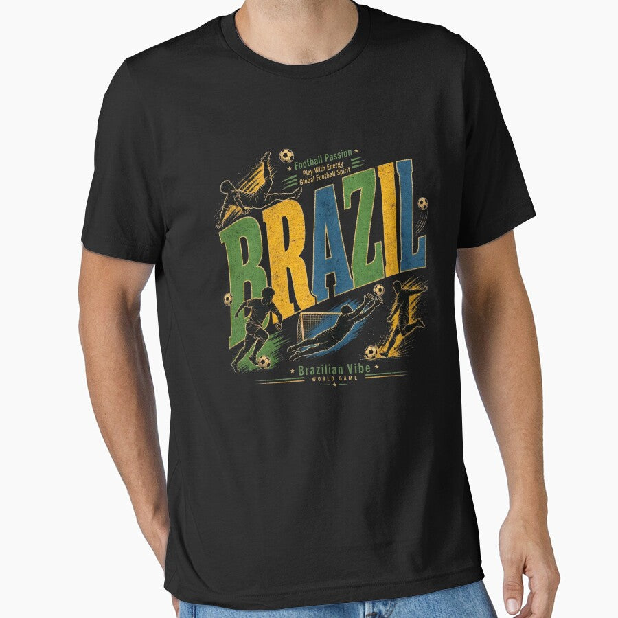 Brazil Football Vibes Retro Sports Design by Verycutethings