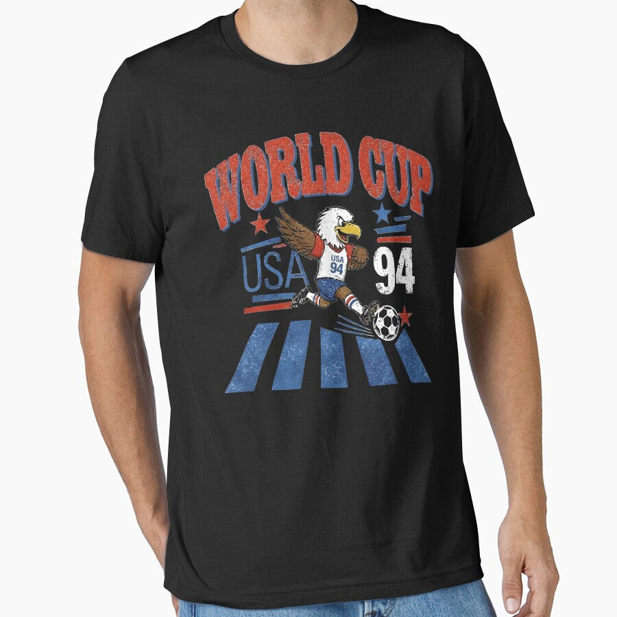 Vintage USA 94 Soccer World Cup Retro Football Fan by KAWKAW-DRHM
