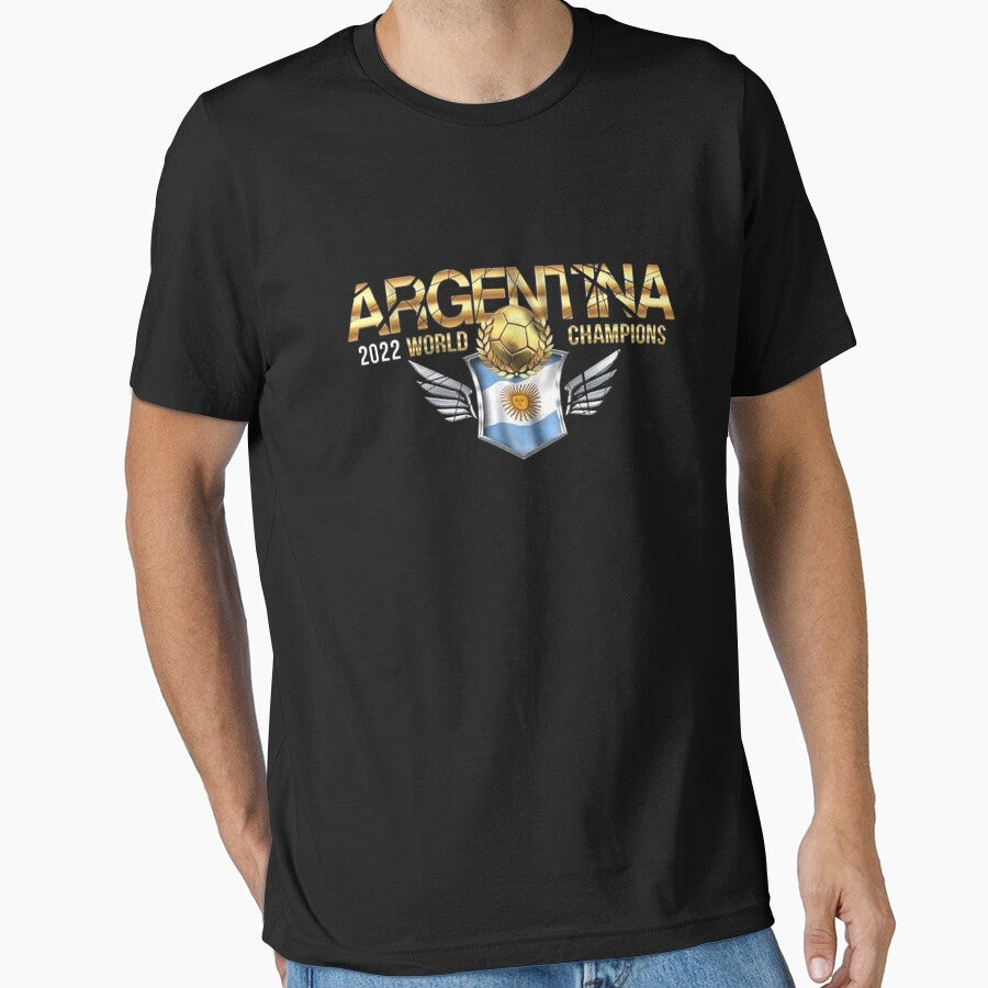 Argentina National Team 2022 World Cup Champion Vintage T-Shirt by Bobby-Bancel