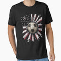 American Flag Soccer Ball Blast T-Shirt by LarryMBrown