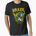 Brazil Football Vintage Badge | Brazilian Soccer Fan Graphic by TheWorldGameStudio