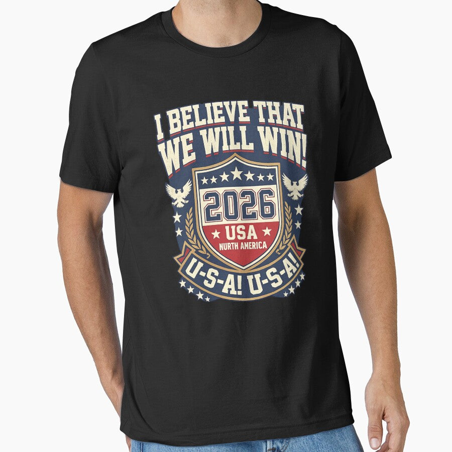 I Believe That We Will Win USA 2026 Soccer Fan Chant - Retro Circle Badge by YIDOX
