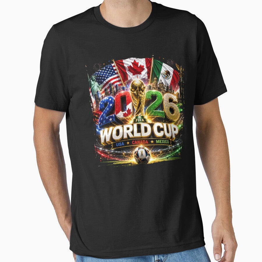 World 2026 Cup USA Canada Mexico Soccer Fan by phoebelevine