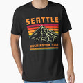 Retro Vintage Seattle Washington State 80s Souvenir Mountain by merchzy