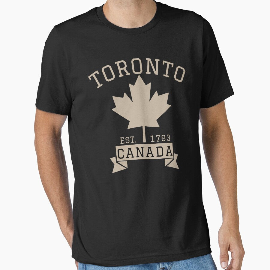 Toronto Canada Maple Leaf Vintage Athletic College Style by Hoiho Adventure Shirts