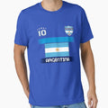 Argentina Soccer Shirt with Flag, Shield and Number 10 by fermo