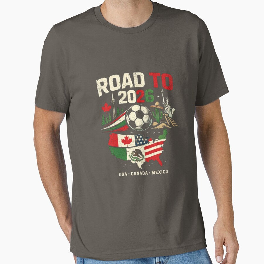 One World One Game 2026 T-Shirt – Minimal Soccer Design – Football Fan Gift Vintage Style by Scouts4ever