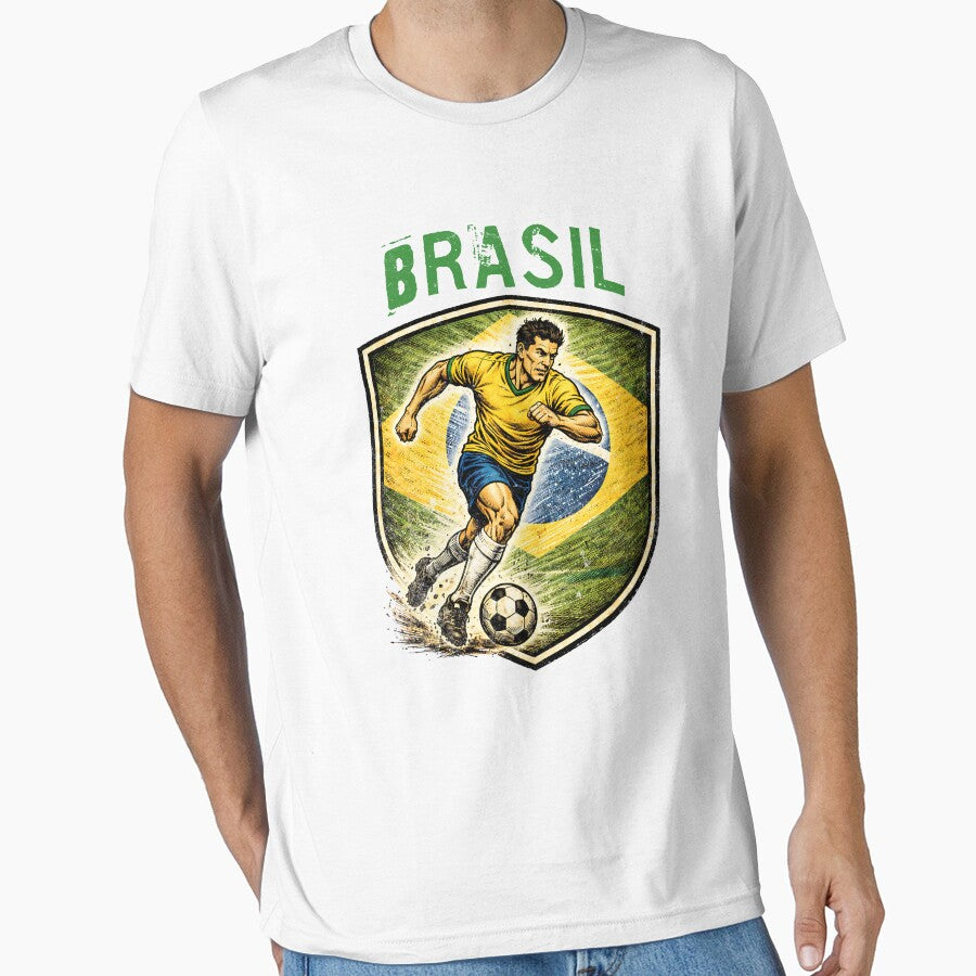 Vintage Brasil - 2026 Futbol Retro Style by Tee Nook