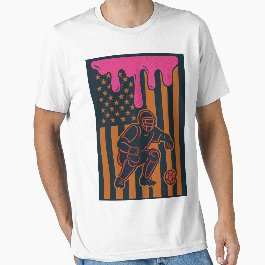 Cool Goalkeeper Graphic USA Flag Soccer Design by comfyyy