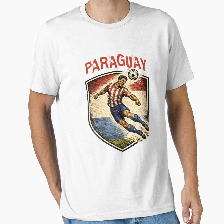 Vintage Paraguay - 2026 Futbol Retro Style by Tee Nook