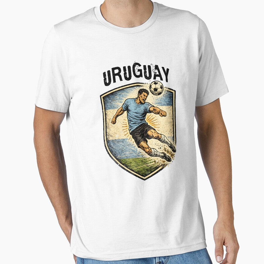 Vintage Uruguay - 2026 Futbol Retro Style by Tee Nook