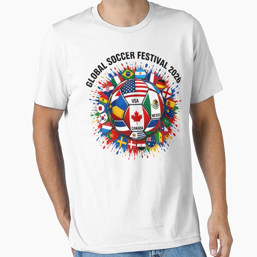 Global Soccer Festival 2026 | USA Mexico Canada Flags & Splatter Art by YIDOX