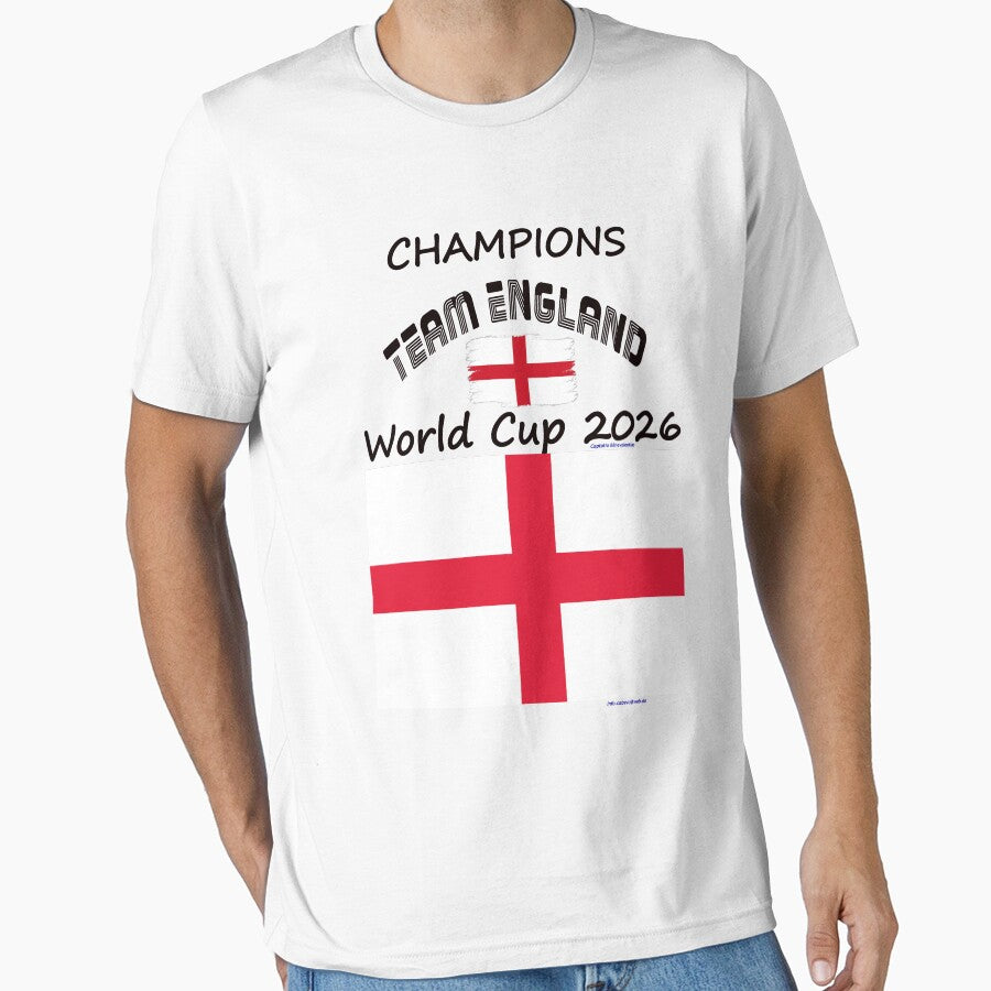 England Fan T‑Shirt world Soccer Cup 2026 UK outfit by cabevo