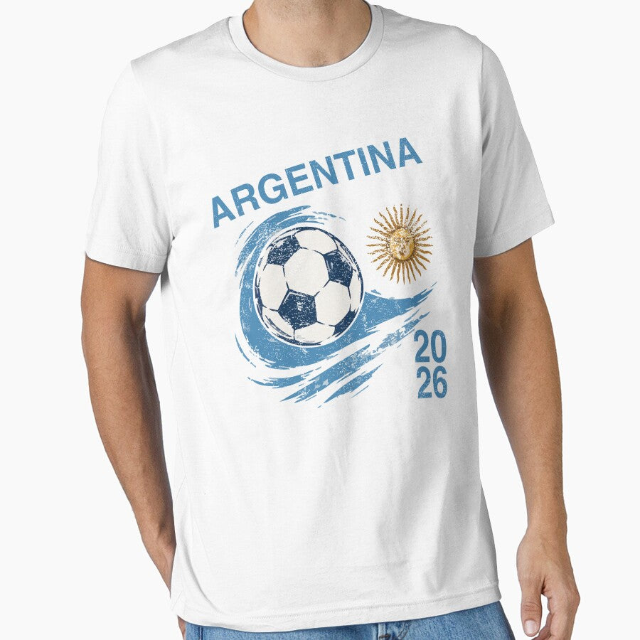 Argentina Football Fan Shirt 2026 Argentine Flag Supporter Tee International Tournament Fan Gift by LessIsLoud