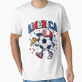 American Soccer boy Pizza Lover USA Flag Ball Patriotic by CriseldaBruning