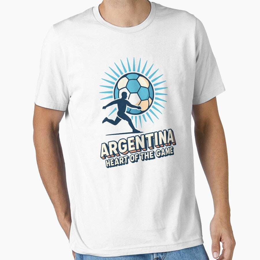 Argentina Heart of the Game – Retro Soccer Fan Design by PrintMastery