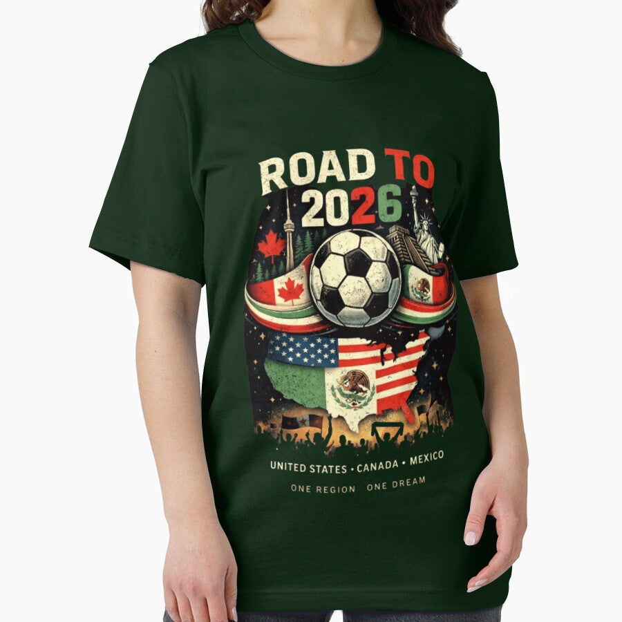 Road to 2026 Soccer T-Shirt – North America Football Fan Design – USA Canada Mexico Vintage Sports Graphic by Scouts4ever