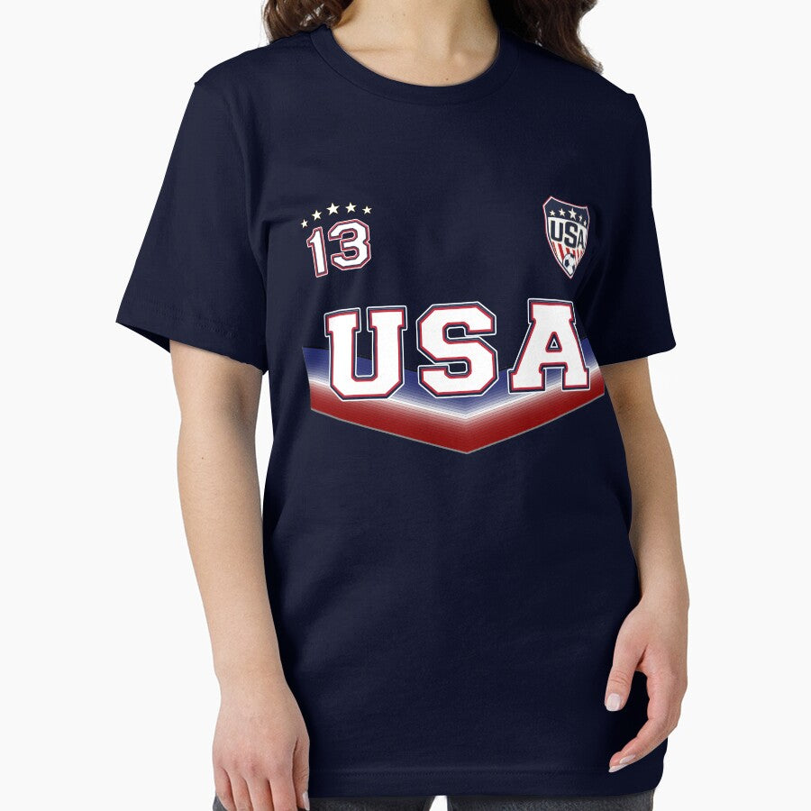 USA Soccer T shirt with Number 13 by fermo