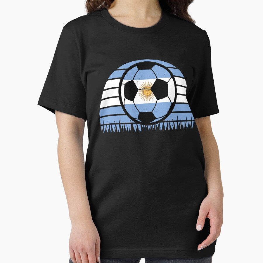 Argentina Flag Soccer Patriotic Football Kids Boys Men Women by pipsmerch