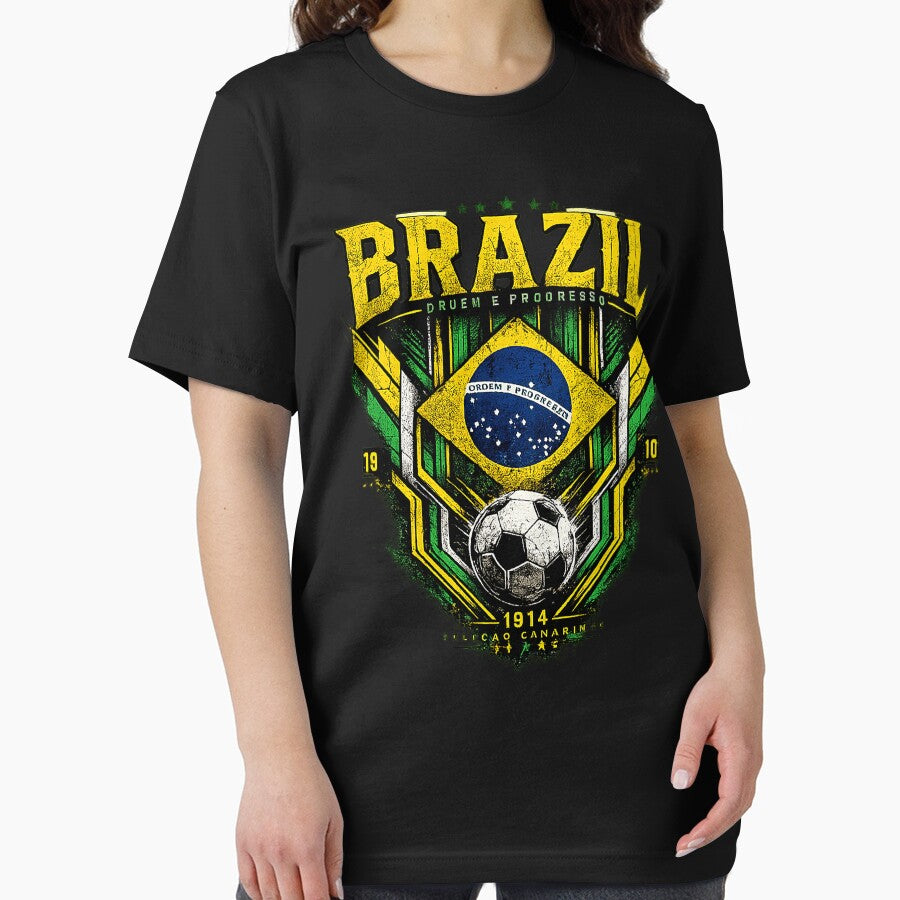 Brazil Football Vintage Badge | Brazilian Soccer Fan Graphic by TheWorldGameStudio