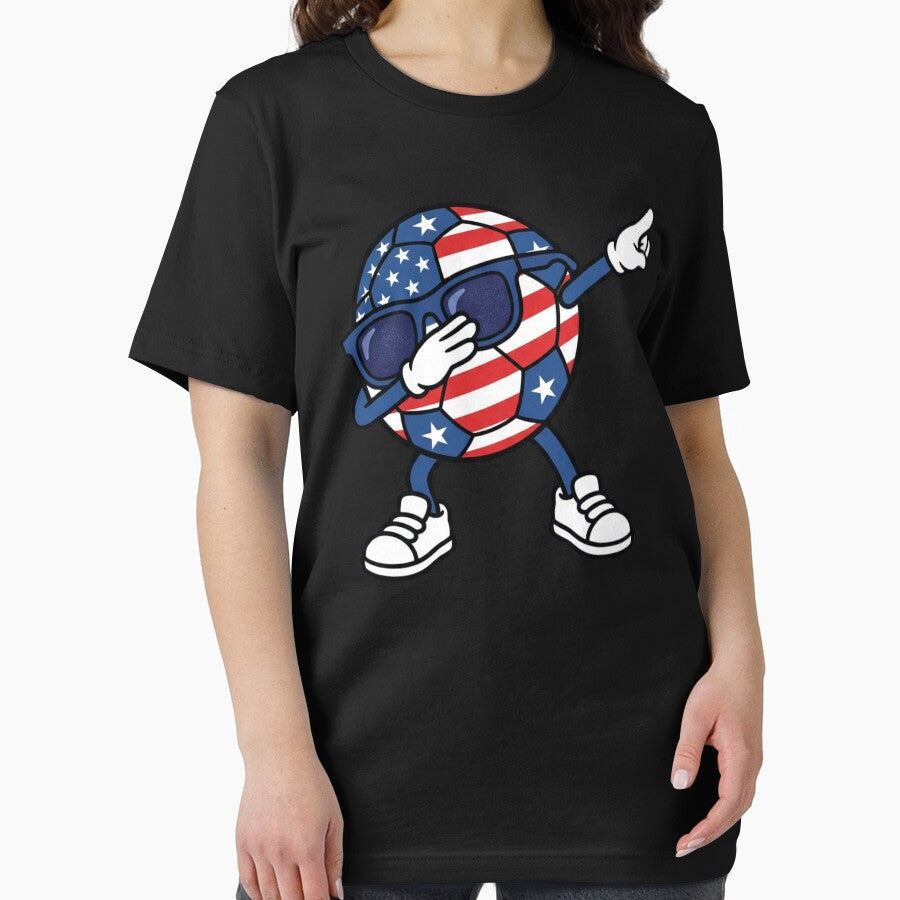 Dabbing American Soccer Ball Funny 2026 Design by FreshVibe Prints