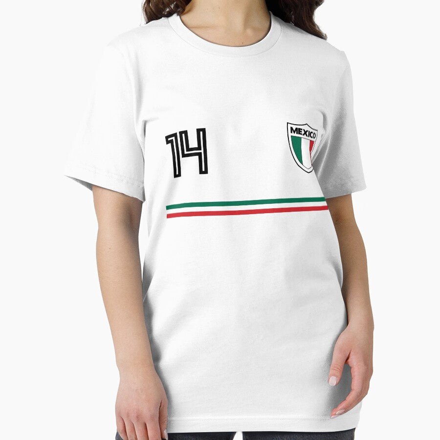 Mexico Football Classic Jersey Soccer Team No. 14 Cup T Shirt by screenworks
