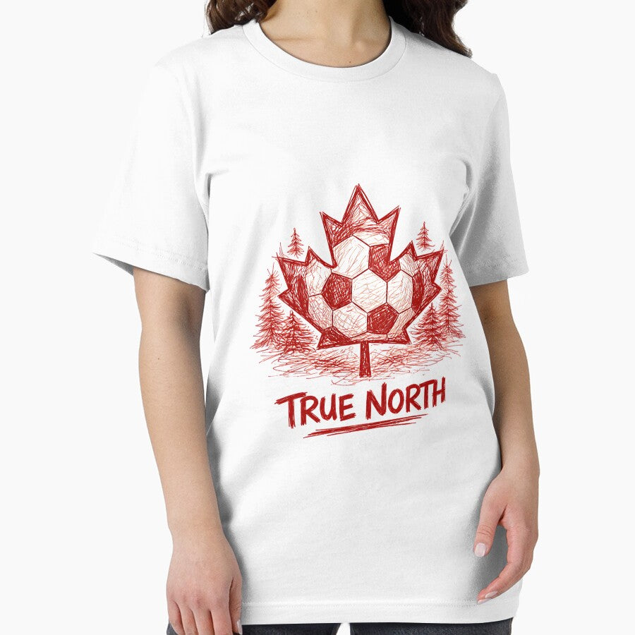 Canada Soccer 2026 Vintage Doodle - True North Maple Leaf Sketch by Tee Nook