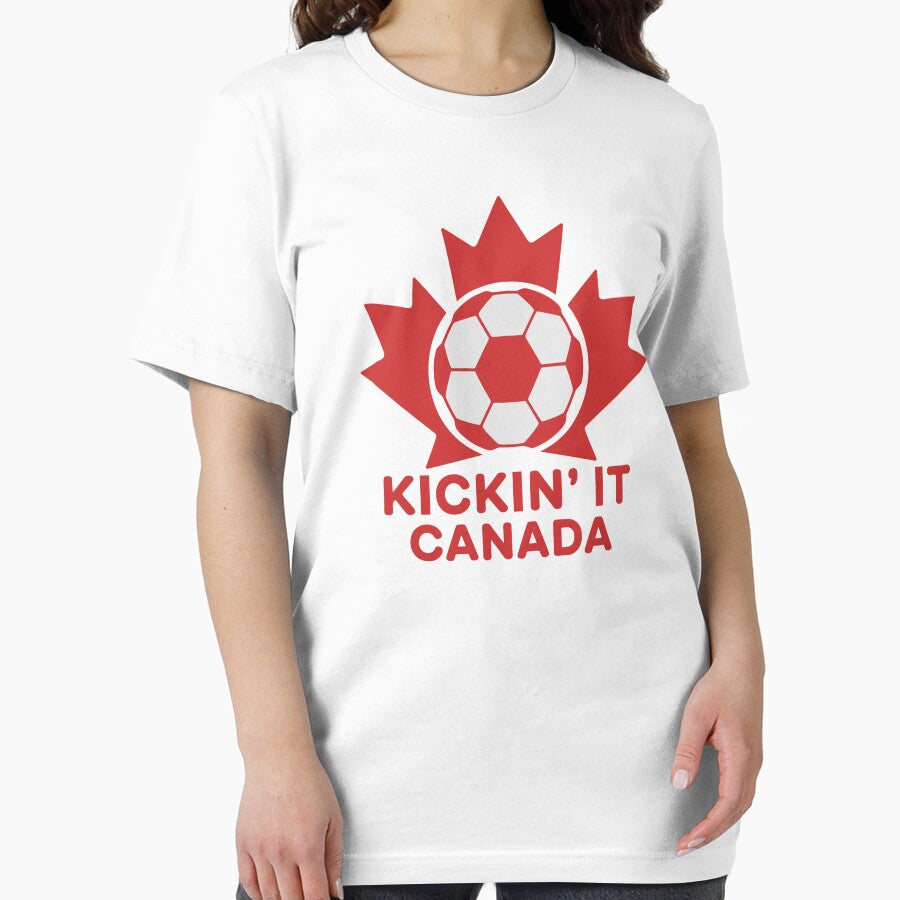 Kickin’ It Canada Soccer Design – Maple Leaf Football Pride by PrintMastery